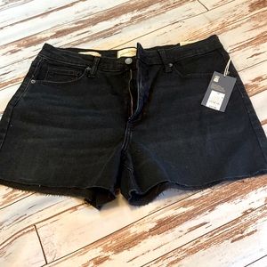 High rise midi shorts